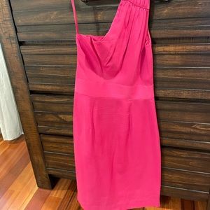 Banana republic pink one shoulder occasion dress size 00P
